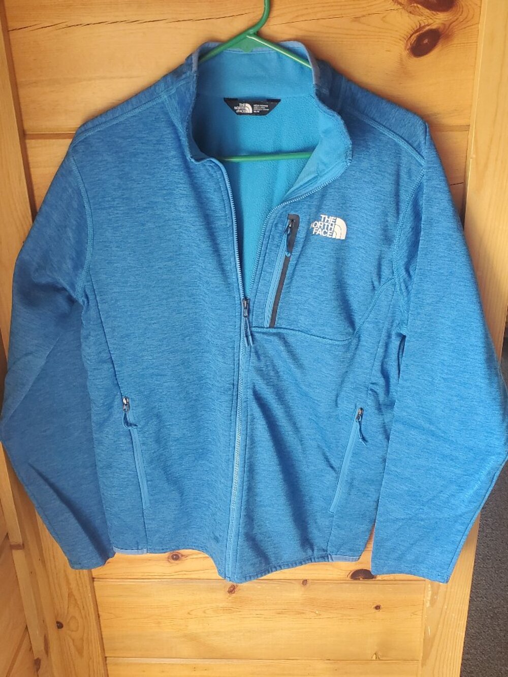The North Face Canyonland Full Zip Hoodie Fleece Jacket-Blue-Men’s Medium